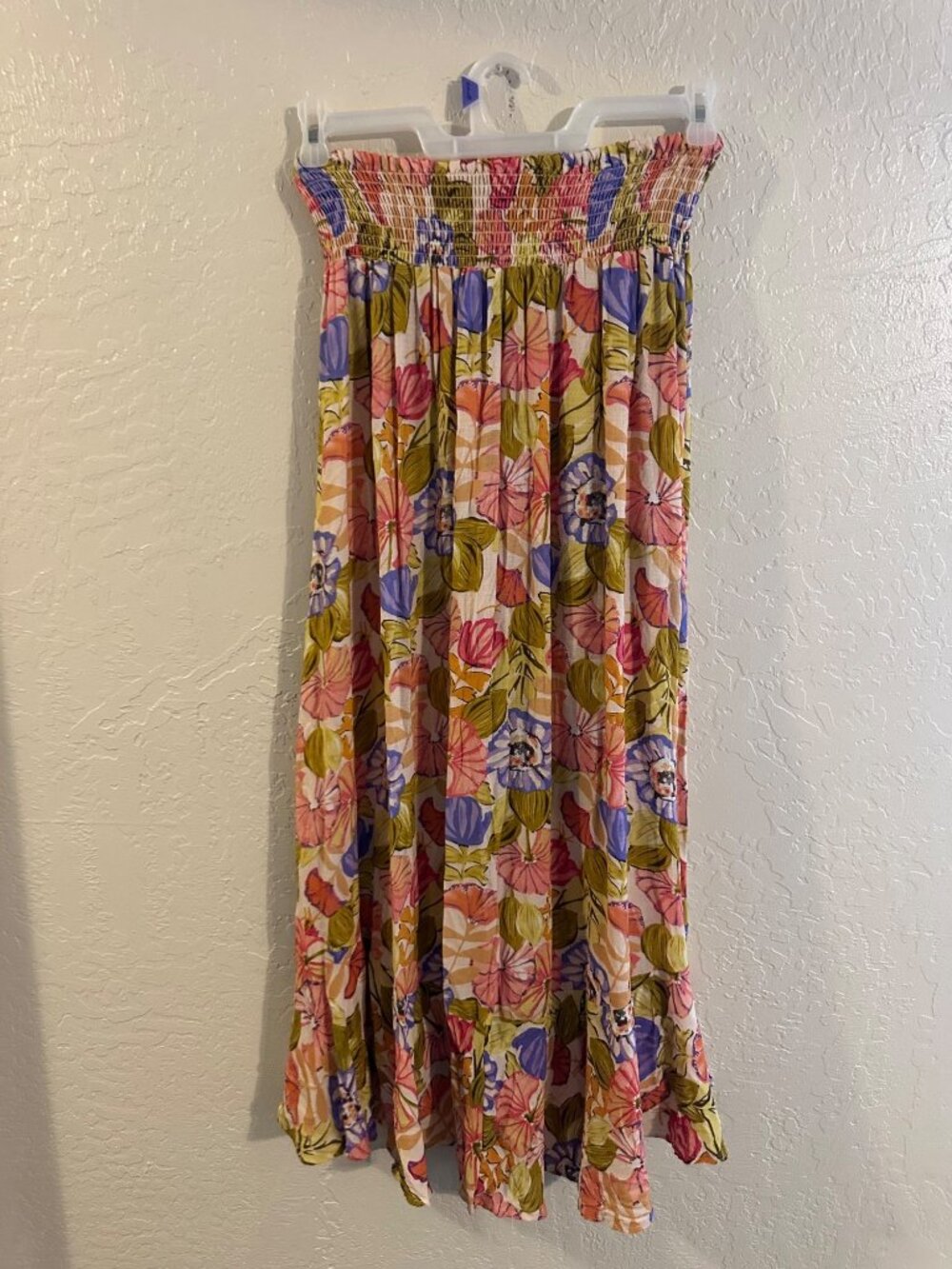 Rachel Zoe Los Angeles Floral Front Slit High Waisted Button Front Maxi Skirt - Picture 10 of 12